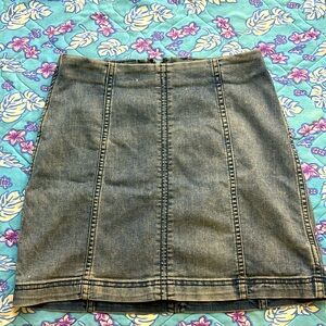 Free People Jean Skirt